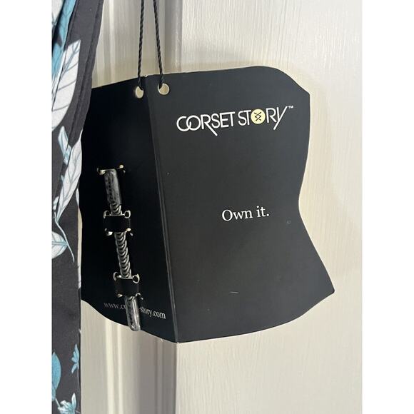 Corset Story Mesh Panel Maxi Dress •26• Floral Waist Trainer Reducer $621 NWT - Picture 10 of 16